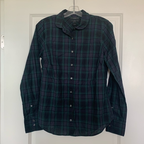 CLUB-COLLAR PERFECT SHIRT IN BLACK WATCH PLAID - Picture 8 of 13